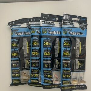 Brand New Toggler Heavy Duty Toggle Bolts x4